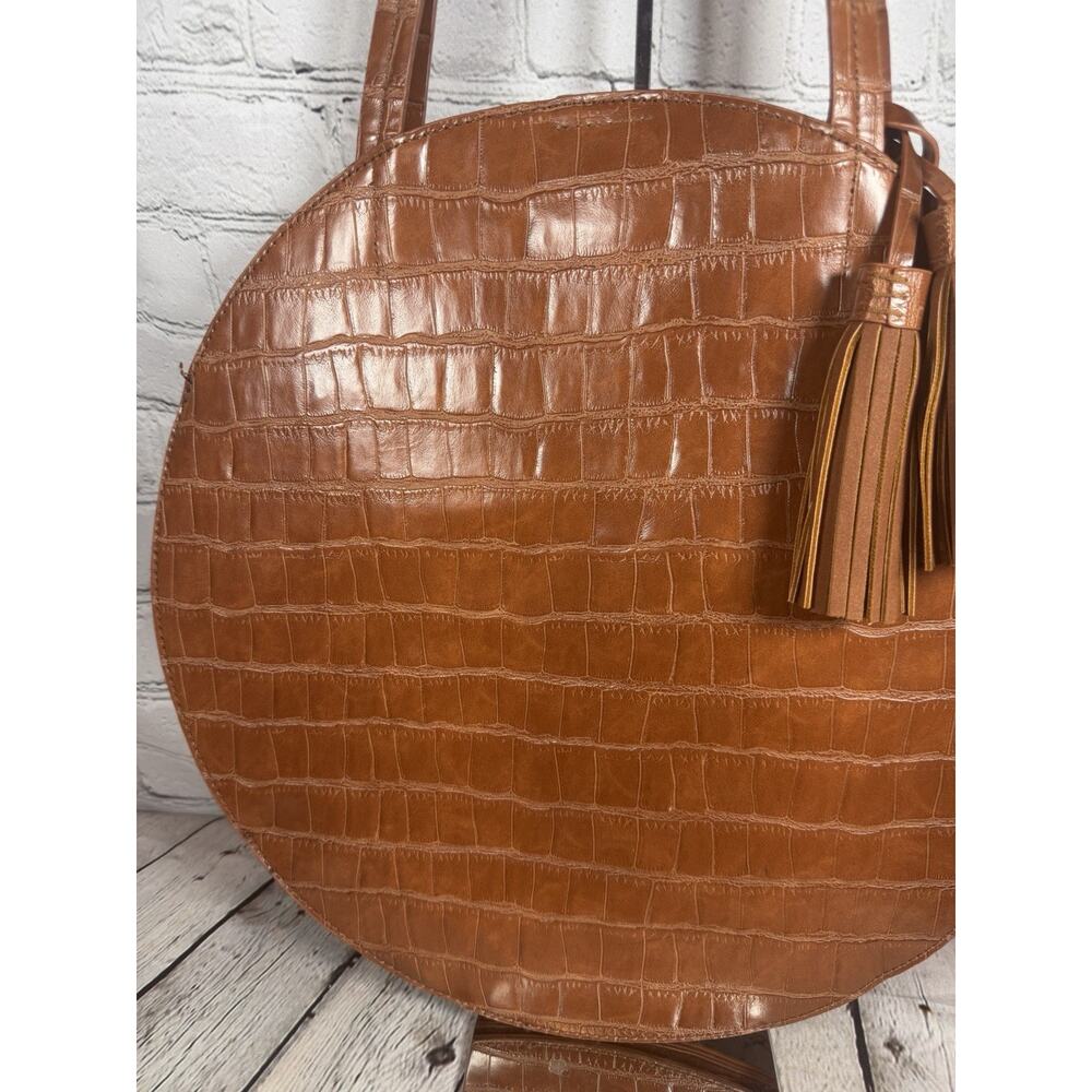 Circle Festival Western Indie Unique Shoulder‎ Bag Wristlet Set Tassel Brown - Picture 5 of 11